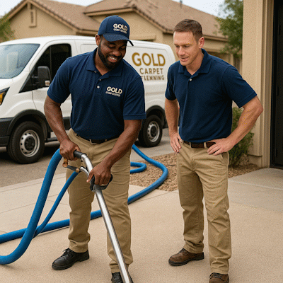 Professional carpet cleaning team working in Mammoth